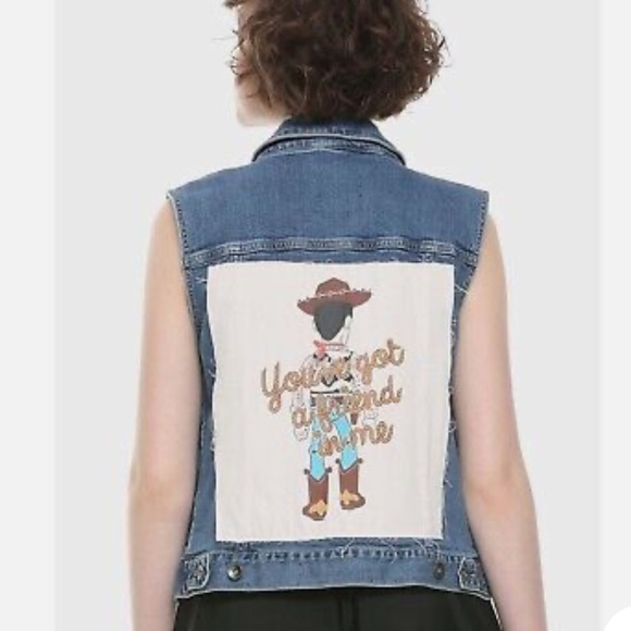 Disney Jackets & Blazers - Her Universe Disney Pixar Toy Story Woody Denim Vest Womens Size L